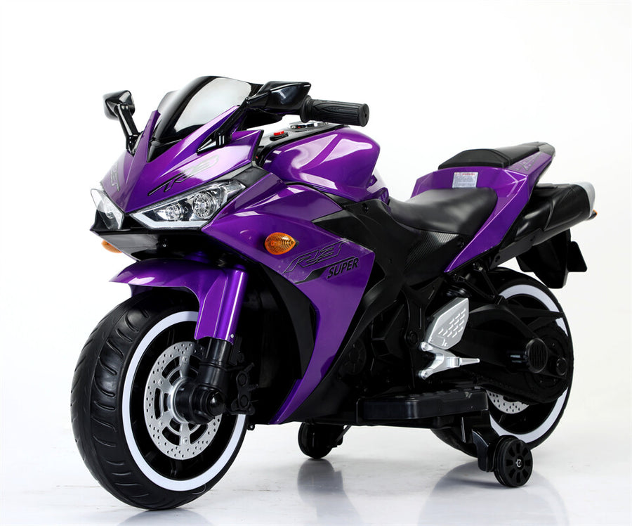 12V Kids Motorcycle Ride On Toy w/ Training Wheels 1.8~3.2mph for