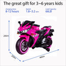 12V Kids Ride-On Motorcycle Toy with Training Wheels 12V7AH Battery for Ages 3-6 Years Magic Cars 1