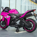 12V Kids Ride-On Motorcycle Toy with Training Wheels and 12V7Ah Battery for Ages 3-6 Years Magic Cars 6