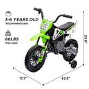 12V Kids Motorcycle with Treaded Tires and 3.1 mph Top Speed Magic Cars 4