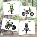 12V Kids Motorcycle with Twist Grip Throttle and Rear Suspension Green Magic Cars 10