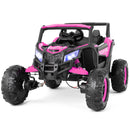 12V Pink Electric Off-Road UTV for Kids with Music, Remote Control, and LED Lights Magic Cars 19