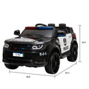 12V Kids Police Ride-On Electric Car with 2.4G Remote Control and LED Flashing Lights Magic Cars 1
