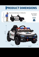 12V Police Ride-On Car for Kids with Remote Control, 3 Speed Settings, Lights and Sounds for Ages 3-8 Magic Cars 6