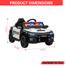 12V Police Ride-On Car for Kids with Parental Remote Control and Dual 35W Motors Magic Cars 16