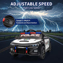 12V Police Ride-On Car for Kids with Parental Remote Control and Dual 35W Motors Magic Cars 8