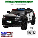 12V Kids Police Ride-On SUV Car Toy with 3 Speeds, Lights, Music, and Remote Control Magic Cars 19