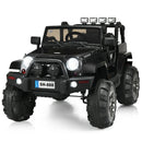 12V Kids Remote Control Riding Truck Car with LED Lights Black Magic Cars 2