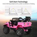 12V Pink Kids Remote Control Riding Truck Car with LED Lights Magic Cars 5
