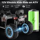 12V Electric Kids Ride On ATV Quad 4-Wheeler with Music and Headlights Magic Cars 4