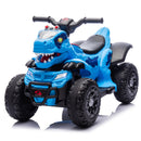 12V Children's Dinosaur-Themed Ride-On ATV with Music and LED Lights in Blue Magic Cars 13