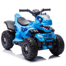 12V Children's Dinosaur-Themed Ride-On ATV with Music and LED Lights in Blue Magic Cars 19