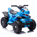 12V Children's Dinosaur-Themed Ride-On ATV with Music and LED Lights in Blue Magic Cars 20