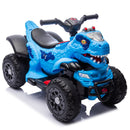 12V Children's Dinosaur-Themed Ride-On ATV with Music and LED Lights in Blue Magic Cars Variant 0