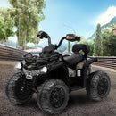 12V Kids Electric Ride-On ATV 4 Wheeler Quad with 2 Speeds, MP3, and Headlights - Black Magic Cars 2