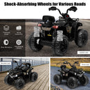 12V Kids Electric Ride-On ATV 4 Wheeler Quad with 2 Speeds, MP3, and Headlights - Black Magic Cars 5