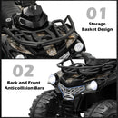 12V Kids Electric Ride-On ATV 4 Wheeler Quad with 2 Speeds, MP3, and Headlights - Black Magic Cars 7