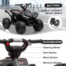 12V Electric Kids Ride-On 4 Wheeler ATV Quad Vehicle with Remote Control and Headlight Black Magic Cars 1