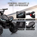 12V Electric Kids Ride-On 4 Wheeler ATV Quad Vehicle with Remote Control and Headlight Black Magic Cars 4