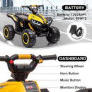 12V Kids Electric Ride-On 4 Wheeler ATV Quad Vehicle with Remote Control and Headlight Yellow Magic Cars 1