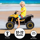 12V Kids Electric Ride-On 4 Wheeler ATV Quad Vehicle with Remote Control and Headlight Yellow Magic Cars 5