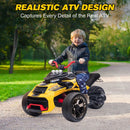 12V Kids Ride-On 2-Wheeler ATV Motorcycle Toy with LED Lights and Music Magic Cars 3