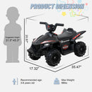 12V Kids Electric Ride-On ATV Quad 4-Wheeler Scooter for Ages 3 and Up Magic Cars 4