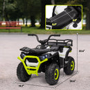 12V Green Kids ATV Quad with Dual Motors and 4-Wheel Suspension Magic Cars 2