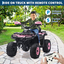 12V Electric Quad Car for Kids with Remote Control, 3 Speeds, Bluetooth, and LED Music Magic Cars 4