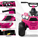 12V Kids Ride-On Pink ATV with Adjustable High/Low Speed and Comfortable Seat Magic Cars 4