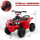 12V Kids Ride-On ATV with Adjustable High/Low Speed and Comfortable Red Seat Magic Cars 3