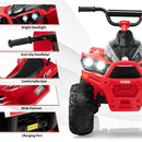 12V Kids Ride-On ATV with Adjustable High/Low Speed and Comfortable Red Seat Magic Cars 4