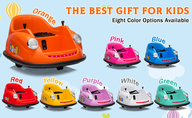 12V Kids Ride on Bumper Car 360° Spinning Electric Remote Toy w/LED ...