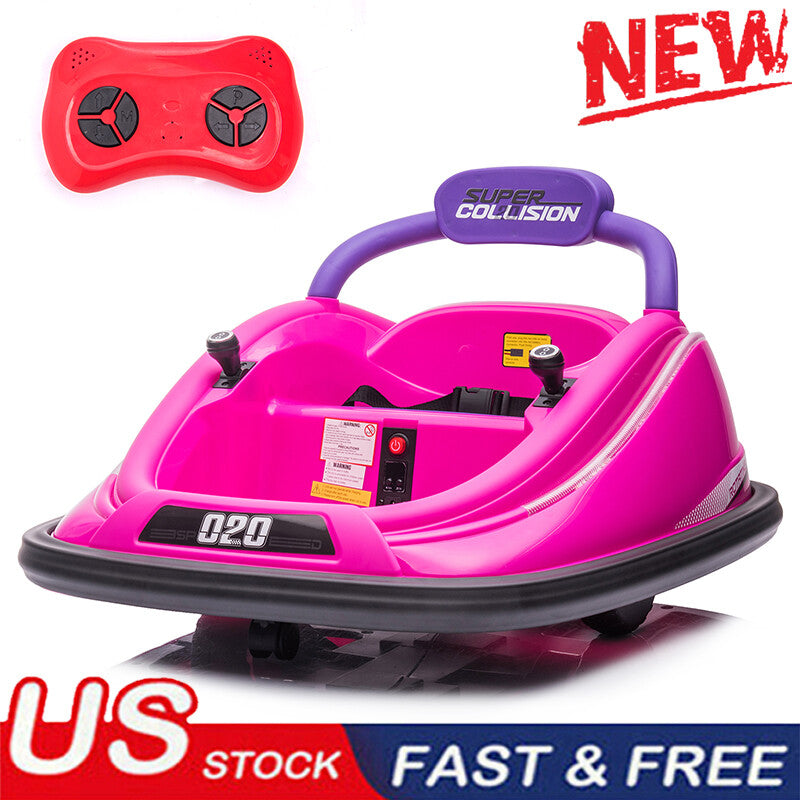 12V Kids Ride on Bumper Car 360° Spinning Electric Vehicle w/Remote ...