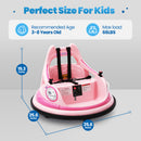 12V Kids Electric Ride-On Bumper Car with 360-Degree Spin, Remote Control, and LED Lights Magic Cars 5