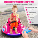 12V Kids Ride-On Bumper Car with Remote Control, Flashing LED Lights, and Music – Pink Magic Cars 6