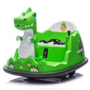 12V Kids Ride-On Bumper Car with Parental Control Dinosaur Shape and Element Design Magic Cars 4