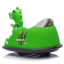 12V Kids Ride-On Bumper Car with Parental Control Dinosaur Design 2WD Magic Cars 12