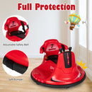 12V Remote Control Bumper Car for Kids with Lights and Music - Red Magic Cars 2