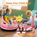 12V Toddler Electric Ride-On Bumper Car with 360° Spin, Remote Control, and LED Lights Magic Cars 3