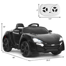 12V Kids Electric Ride-On Car with 2.4G RC, Lights, MP3, and Openable Doors – Black Magic Cars 1