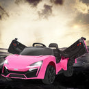 12V Pink Kids Electric Ride-On Car with 2.4G RC, Lights, MP3, and Openable Doors Magic Cars 2