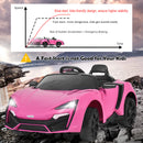 12V Pink Kids Electric Ride-On Car with 2.4G RC, Lights, MP3, and Openable Doors Magic Cars 6