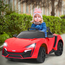 12V Kids Electric Ride-On Car with 2.4G RC, Lights, MP3, and Openable Doors - Red Magic Cars 3