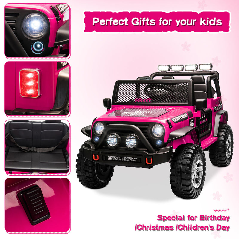 12V Kids Ride On Car 2 Seater Electric Vehicle Toy Truck Jeep w/Remote ...