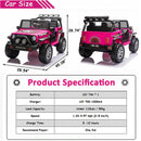 12V Electric 2-Seater Kids Ride-On Jeep Truck with Remote and MP3 Player for Ages 3-8 Magic Cars 10