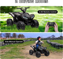 12V Kids Ride-On ATV with Parent Remote Control, Treaded Tires, 2 Speeds, Black Magic Cars 3