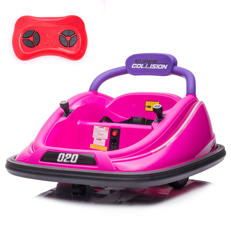 12V Kids Ride On Car Bumper Car 360° Rotation Electric Vehicle w ...