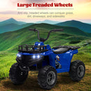 12V Electric Kids Ride-On 4 Wheeler Quad ATV with LED Headlights Magic Cars 12