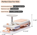 12V Electric Kids Ride-On Go Kart with Battery, Music, and Cleaning Mop Toy Magic Cars 13